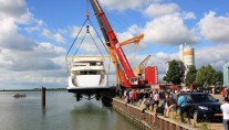 Launch of the 49m superyacht Nassima - Photo courtesy of Olivier van Meer